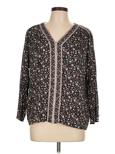 Assorted Brands 3/4 Sleeve Blouse In Black