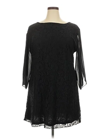 Pre-owned Assorted Brands 3/4 Sleeve Blouse In Black