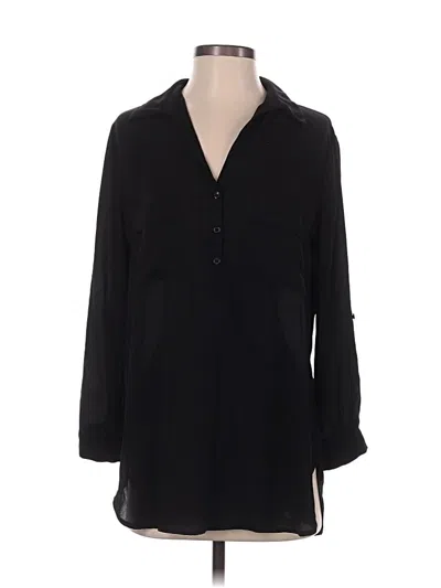 Pre-owned Assorted Brands 3/4 Sleeve Blouse In Black