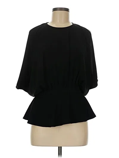 Pre-owned Assorted Brands 3/4 Sleeve Blouse In Black