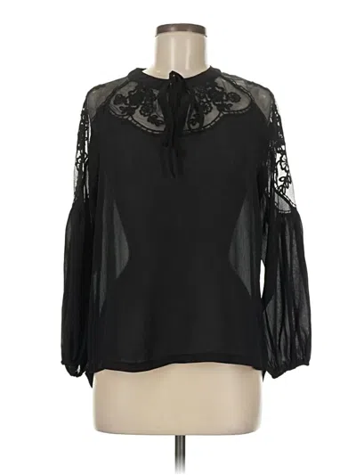 Pre-owned Assorted Brands 3/4 Sleeve Blouse In Black