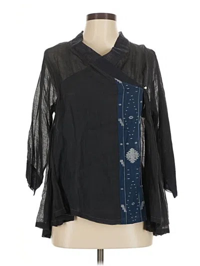 Pre-owned Assorted Brands 3/4 Sleeve Blouse In Black