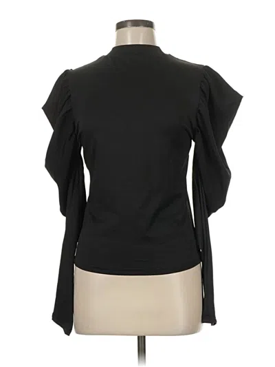 Pre-owned Assorted Brands 3/4 Sleeve Blouse In Black