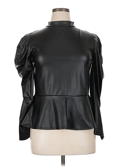 Pre-owned Assorted Brands 3/4 Sleeve Blouse In Black