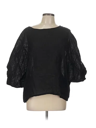 Pre-owned Assorted Brands 3/4 Sleeve Blouse In Black