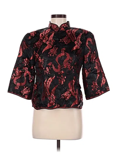 Pre-owned Assorted Brands 3/4 Sleeve Blouse In Black