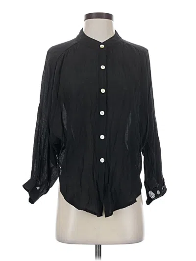 Pre-owned Assorted Brands 3/4 Sleeve Blouse In Black