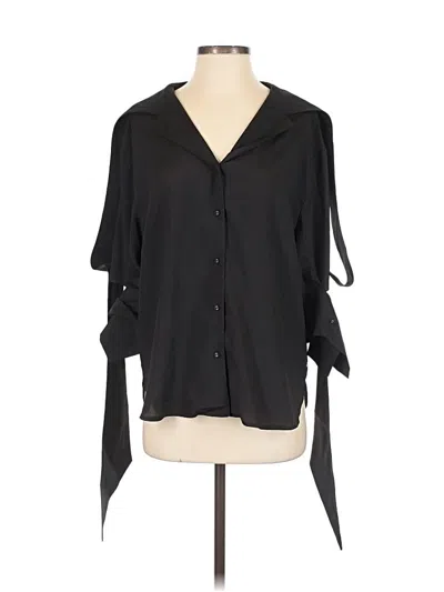 Pre-owned Assorted Brands 3/4 Sleeve Blouse In Black
