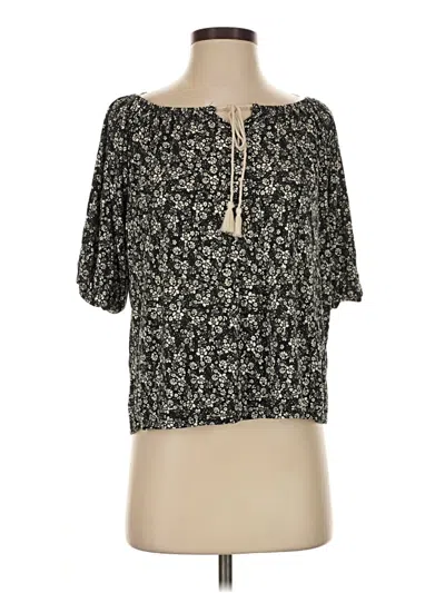 Pre-owned Assorted Brands 3/4 Sleeve Blouse In Black