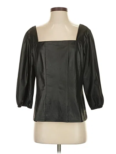Pre-owned Assorted Brands 3/4 Sleeve Blouse In Black