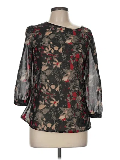 Pre-owned Assorted Brands 3/4 Sleeve Blouse In Black