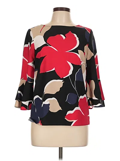 Pre-owned Assorted Brands 3/4 Sleeve Blouse In Black