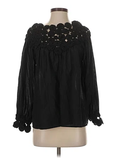 Pre-owned Assorted Brands 3/4 Sleeve Blouse In Black