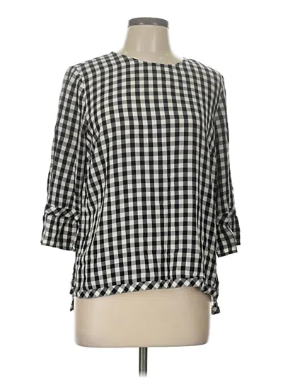 Pre-owned Assorted Brands 3/4 Sleeve Blouse In Black