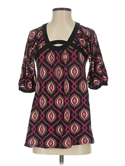 Pre-owned Assorted Brands 3/4 Sleeve Blouse In Black