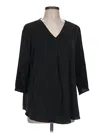 Assorted Brands 3/4 Sleeve Blouse In Black