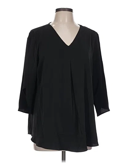 Assorted Brands 3/4 Sleeve Blouse In Black