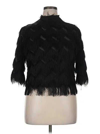 Pre-owned Assorted Brands 3/4 Sleeve Blouse In Black