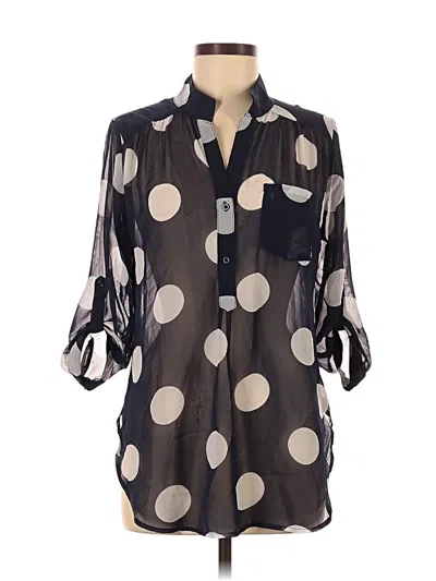 Pre-owned Assorted Brands 3/4 Sleeve Blouse In Black