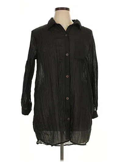 Pre-owned Assorted Brands 3/4 Sleeve Blouse In Black