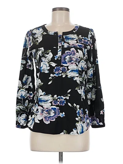 Pre-owned Assorted Brands 3/4 Sleeve Blouse In Black