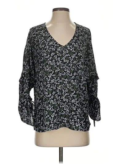 Pre-owned Assorted Brands 3/4 Sleeve Blouse In Black