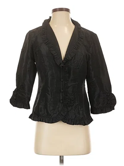 Pre-owned Assorted Brands 3/4 Sleeve Blouse In Black