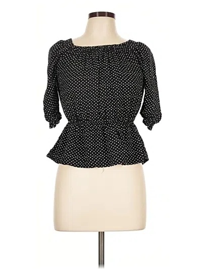 Pre-owned Assorted Brands 3/4 Sleeve Blouse In Black