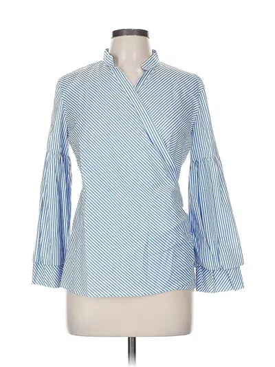 Pre-owned Assorted Brands 3/4 Sleeve Blouse In Blue