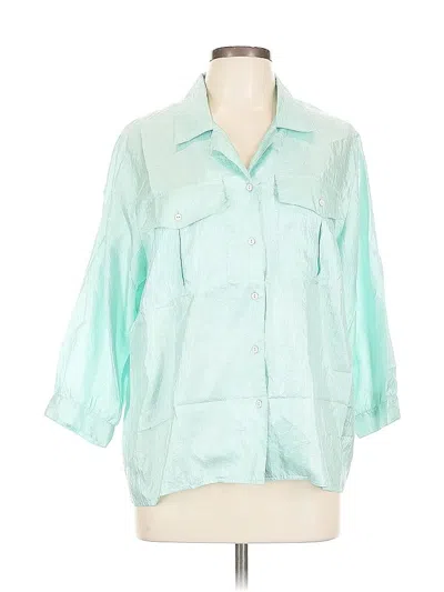 Pre-owned Assorted Brands 3/4 Sleeve Blouse In Blue