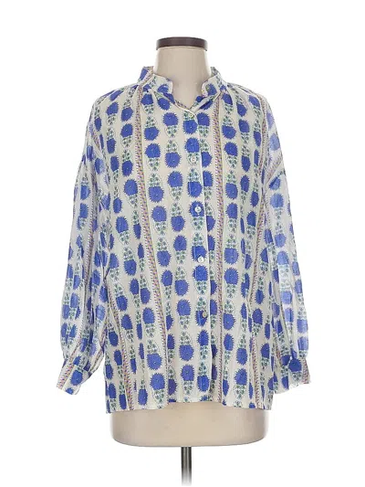 Pre-owned Assorted Brands 3/4 Sleeve Blouse In Blue