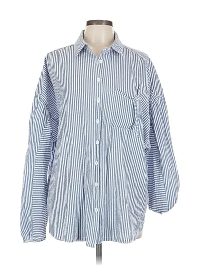 Pre-owned Assorted Brands 3/4 Sleeve Blouse In Blue