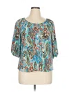 Assorted Brands 3/4 Sleeve Blouse In Blue