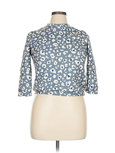 Pre-owned Assorted Brands 3/4 Sleeve Blouse In Blue