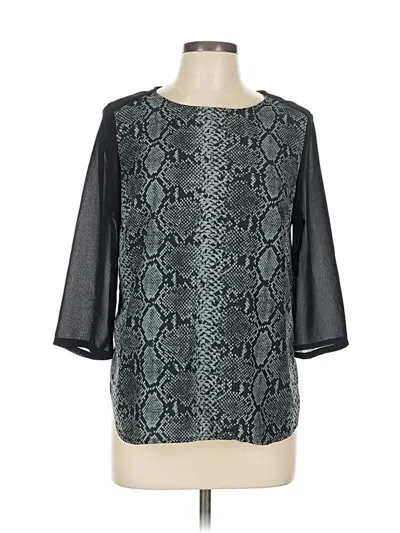 Pre-owned Assorted Brands 3/4 Sleeve Blouse In Blue