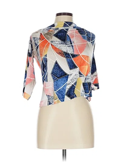 Pre-owned Assorted Brands 3/4 Sleeve Blouse In Blue
