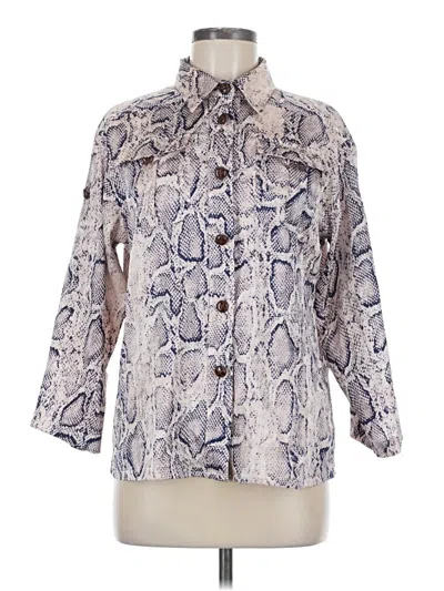 Pre-owned Assorted Brands 3/4 Sleeve Blouse In Blue