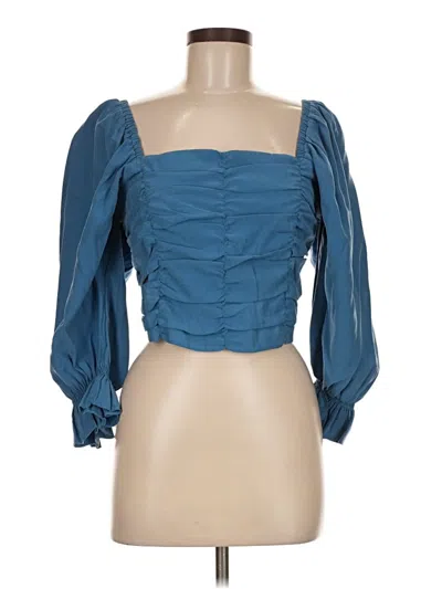 Assorted Brands 3/4 Sleeve Blouse In Blue