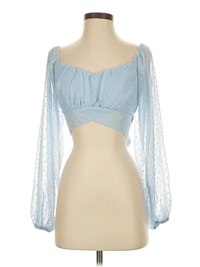 Pre-owned Assorted Brands 3/4 Sleeve Blouse In Blue