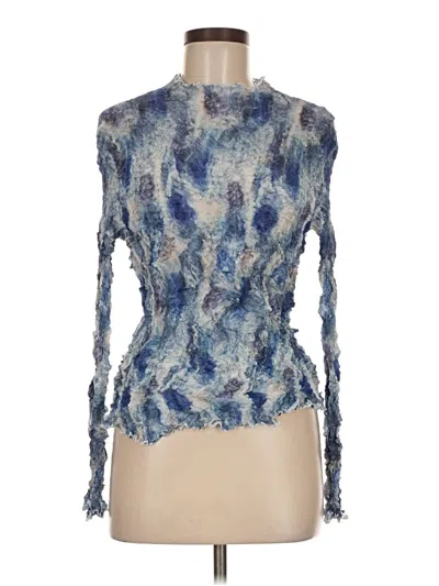 Pre-owned Assorted Brands 3/4 Sleeve Blouse In Blue
