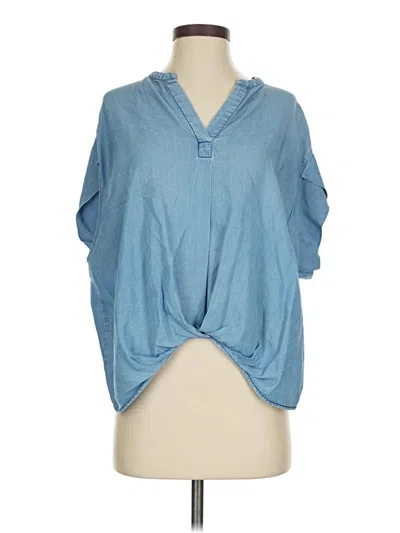 Pre-owned Assorted Brands 3/4 Sleeve Blouse In Blue