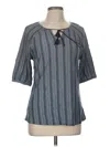 Assorted Brands 3/4 Sleeve Blouse In Blue