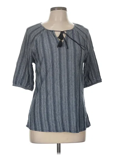 Assorted Brands 3/4 Sleeve Blouse In Blue