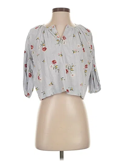 Pre-owned Assorted Brands 3/4 Sleeve Blouse In Blue