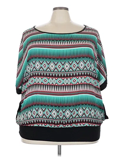 Pre-owned Assorted Brands 3/4 Sleeve Blouse In Blue