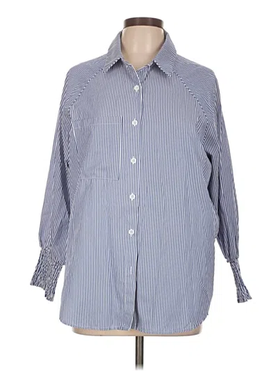 Pre-owned Assorted Brands 3/4 Sleeve Blouse In Blue