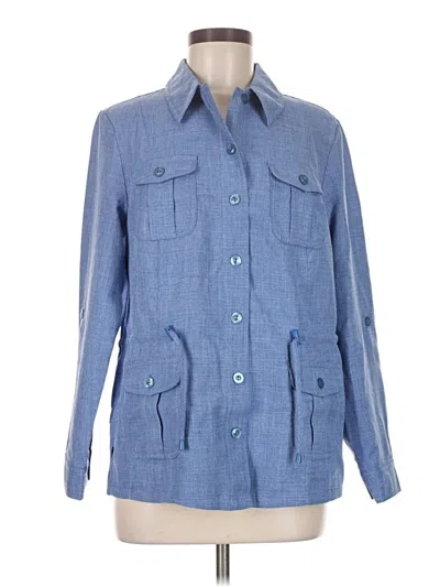 Pre-owned Assorted Brands 3/4 Sleeve Blouse In Blue