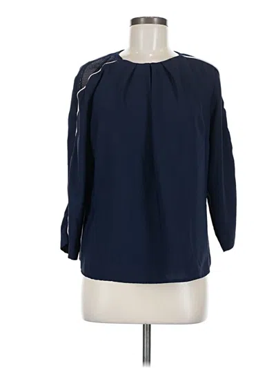 Pre-owned Assorted Brands 3/4 Sleeve Blouse In Blue
