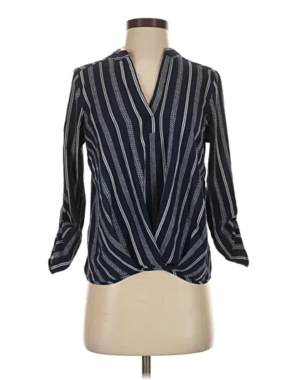 Pre-owned Assorted Brands 3/4 Sleeve Blouse In Blue