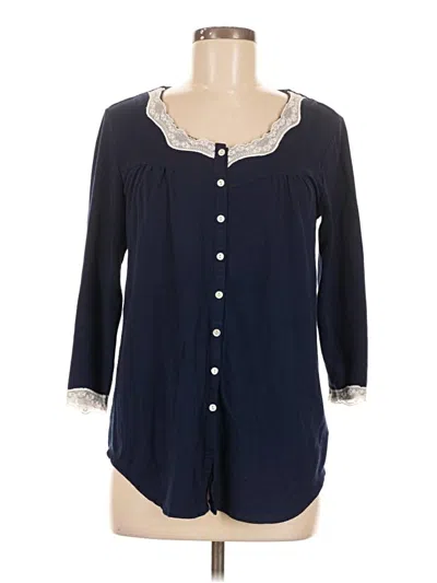 Pre-owned Assorted Brands 3/4 Sleeve Blouse In Blue